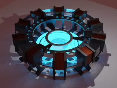 iron man - arc reactor Free low-poly 3D model