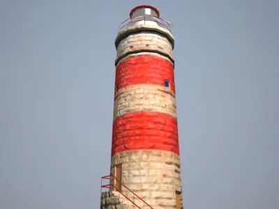 Cape Moreton Lighthouse Low poly 3D model