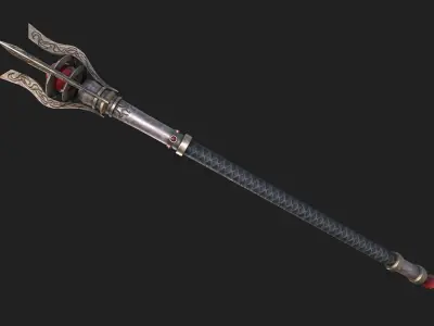 Sacred scepter Low-poly 3D model