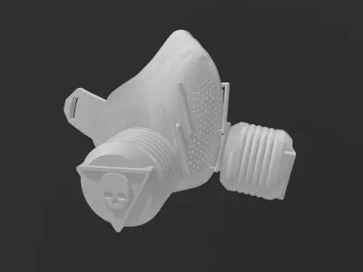 skull gas mask 3D print model
