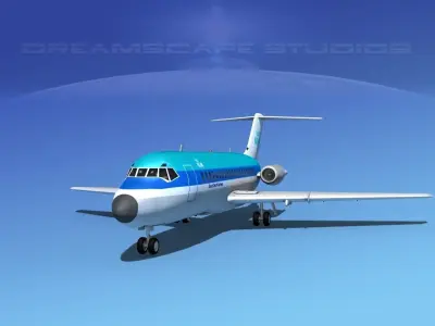 Douglas DC-9-20 KLM 3D model