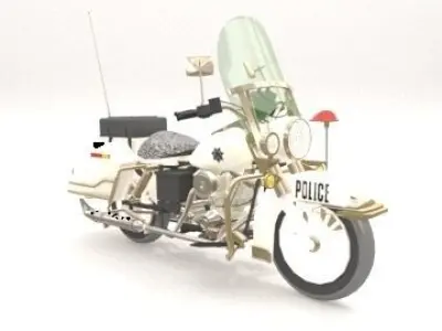 police motorcycle 3D model