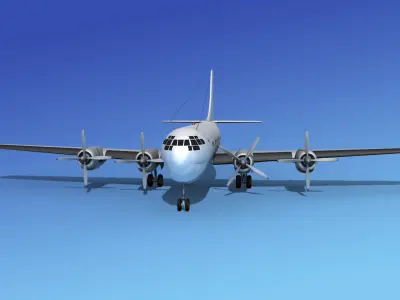 Boeing 377 Unmarked 3D model