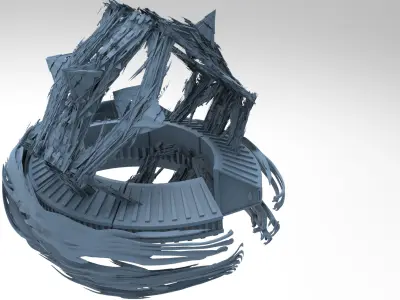 Deep Sea squid tower tide machine 3D model