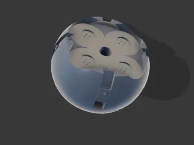 DRONE IO SFERICO DI 19CM 4 ELICHE 3D print model