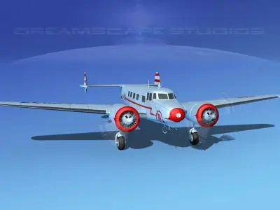 Lockheed L10 Electra Trans World 3D model