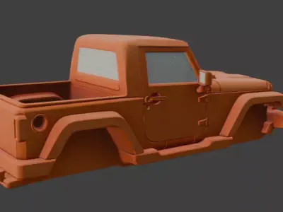 Jeep upper body part 3D model