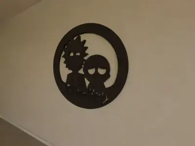Rick and Morty Wall Art STL File 3D Print Model 3D print model purchase