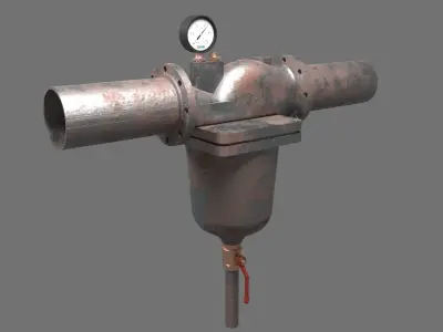  Honeywell F78TS fine filter with backwash flanged 3D model