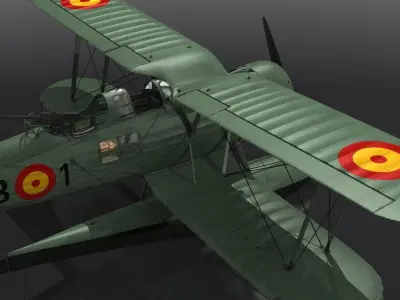 RO43 Spanish Air Force Low-poly 3D model