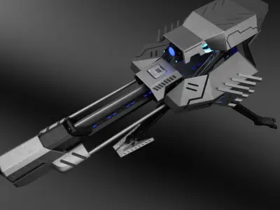 Plasma turret Low-poly 3D model