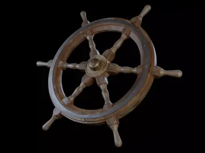 Ship Wheel Realistic 3D model