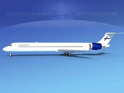 McDonnell Douglas MD83 Finnair 3D model