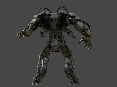 Tactical Exo Suit Model  Low-poly 3D model