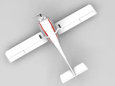 Flight Design CTLS Rigged C4D Low-poly 3D model