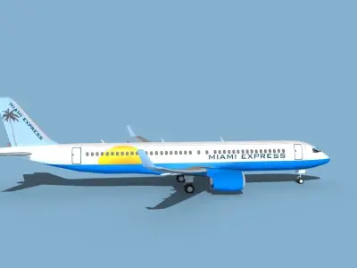 Airbus A220-300 Miami Express Charter 3D model