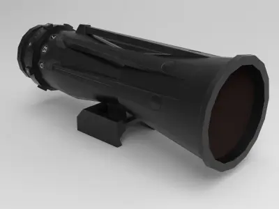 Scifi Low Poly Scope Low-poly 3D model
