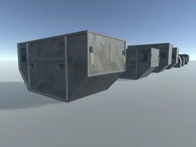 PBR Aircargo  Containers Low-poly 3D model
