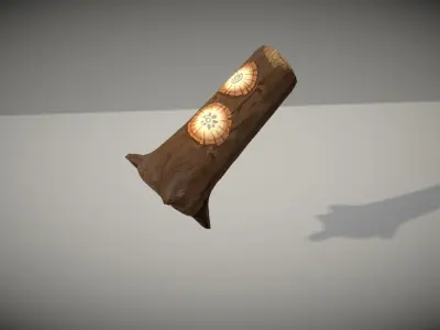 Cartoon Tree Trunk Low-poly 3D model