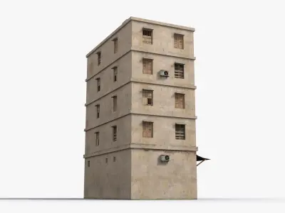  Arab Middle East Building x27 Low-poly 3D model