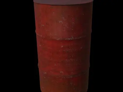 Old barrel of hazardous chemicals PBR low-poly game ready real Low-poly 3D model