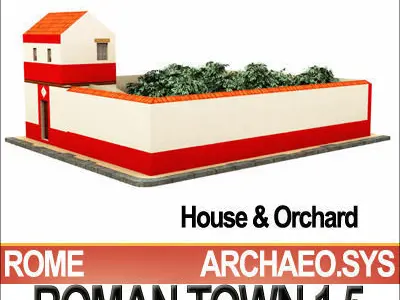 Roman Town House And Orchard Block 1 5 Low Poly 3D model