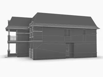 Cottage House 06  Low-poly 3D model