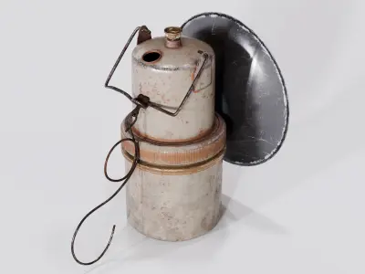 Antique Carbide Miners Lamp Free low-poly 3D model