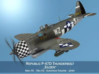 Republic P-47D Thunderbolt - Eileen 3D model