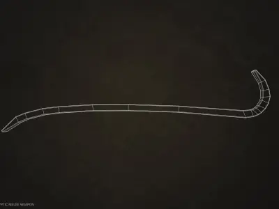 Post Apocalyptic melee weapon Low-poly 3D model