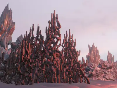 ALIEN BASE STRUCTURE 3D model