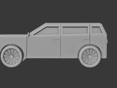 Low Poly SUV 3D Model  Blender FBX OBJ Low-poly 3D model