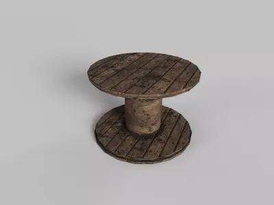 CABLE SPOOL Low-poly 3D model