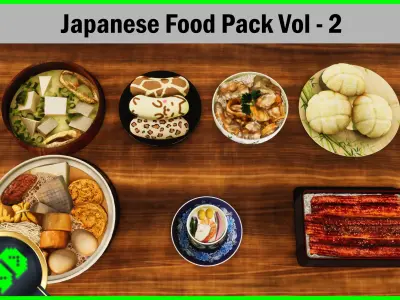 Japanese Food Vol - 2 Low-poly 3D model