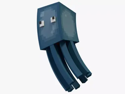 Minecraft Squid Low-poly 3D model