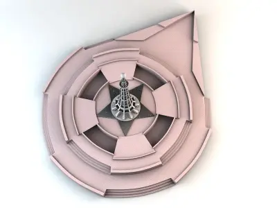 Minar-e-Pakistan Tower Low-poly 3D model