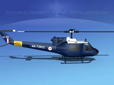 Bell UH-1B Iroquois V16 RAAF 3D model