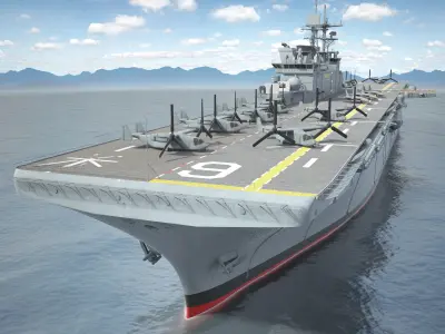 USS America LHA-6 Carrier 3D model
