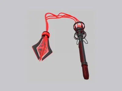 SciFi Flail A04 Black Red - Sci Fi Weapon Design Low-poly 3D model