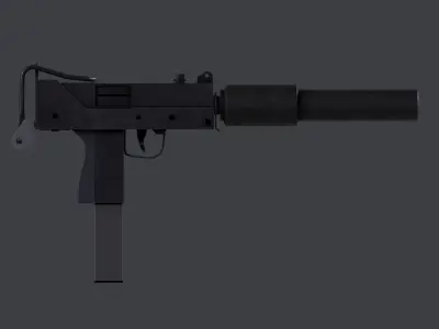 Ingram MAC-10 Low-poly 3D model