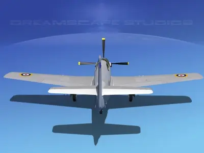North American Mustang X RAAF V02 3D model