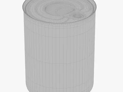 canned food round tin metal aluminum can 12 3D model