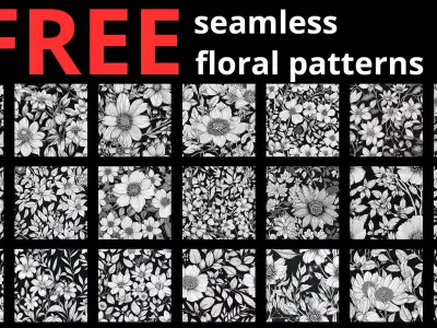 Wallpaper seamless texture pack - Floral Patterns 1 Texture