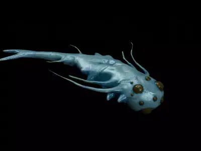 Quilles Microbe Organism Low-poly 3D model