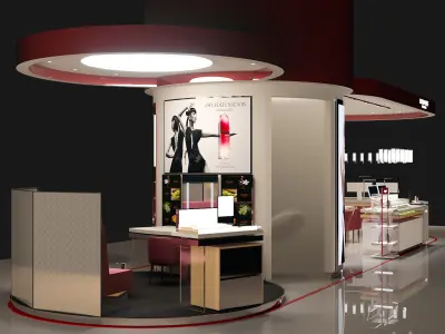 BEAUTY STORE FULL 3D SCENE 3D model