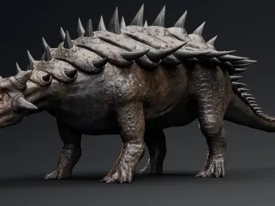 Dinosaur Ankylosaurus Real Dinosaur Series - 101 Animations Low-poly 3D model