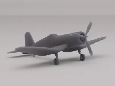 F4U Corsair 3D print model