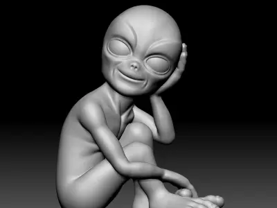 Alien Statue - 040 3D print model