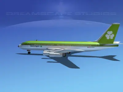 Boeing 707 Aer Lingus 3D model