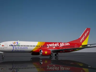 Vietjet boeing 737 max 200 3D model